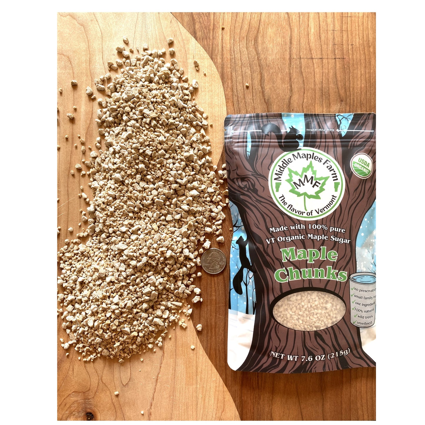 Organic Maple Sugar Chunks